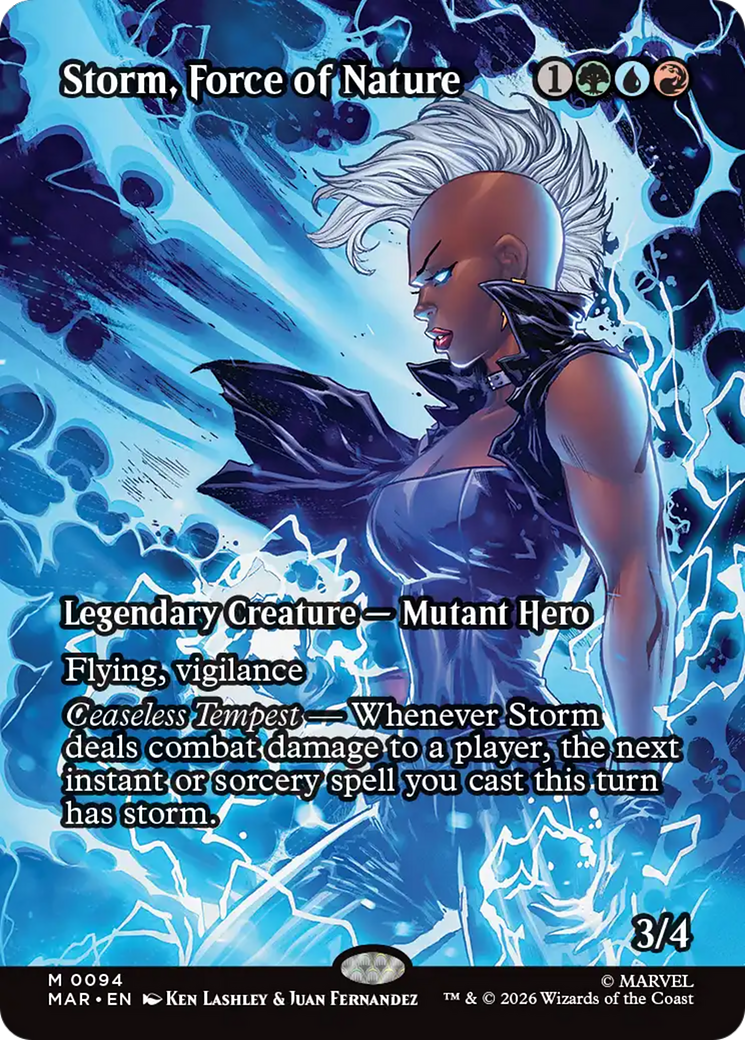 Storm, Force of Nature (Borderless) [Marvel Universe: Eternal-Legal] | Black Swamp Games