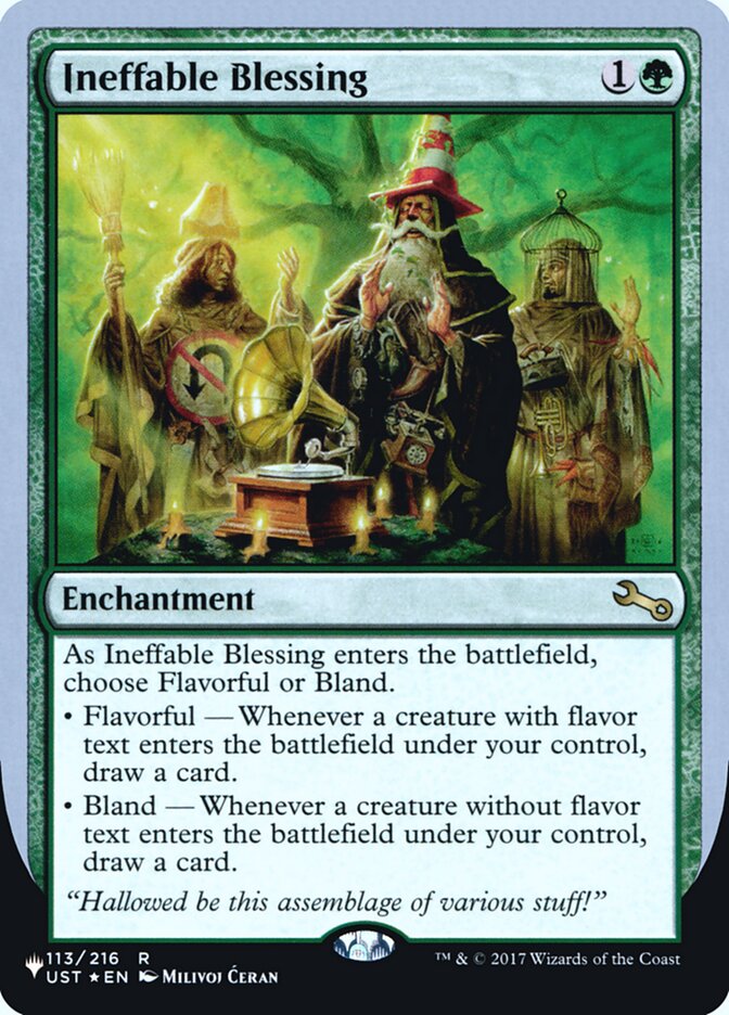 Ineffable Blessing (Flavorful) (Unfinity Foil Edition) [The List] | Black Swamp Games