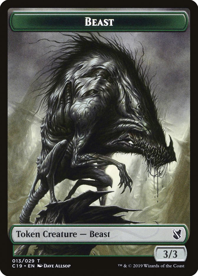 Beast Token (013/029) [Commander 2019 Tokens] | Black Swamp Games