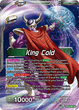 King Cold // King Cold, Ruler of the Galactic Dynasty (Uncommon) (BT13-061) [Supreme Rivalry] | Black Swamp Games
