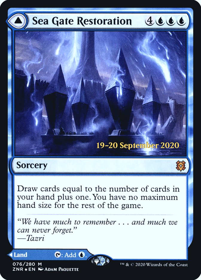 Sea Gate Restoration // Sea Gate, Reborn [Zendikar Rising Prerelease Promos] | Black Swamp Games