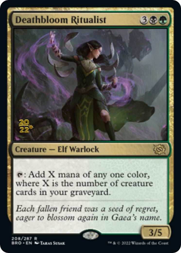 Deathbloom Ritualist [The Brothers' War Prerelease Promos] | Black Swamp Games