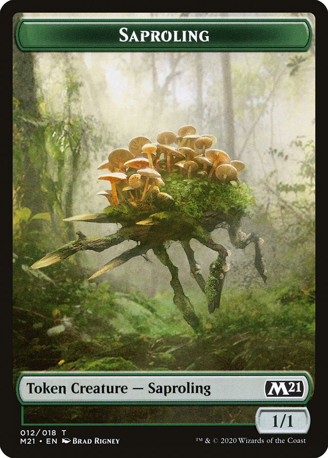 Beast // Saproling Double-Sided Token [Core Set 2021 Tokens] | Black Swamp Games