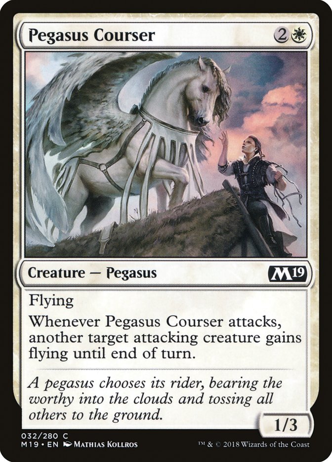 Pegasus Courser [Core Set 2019] | Black Swamp Games