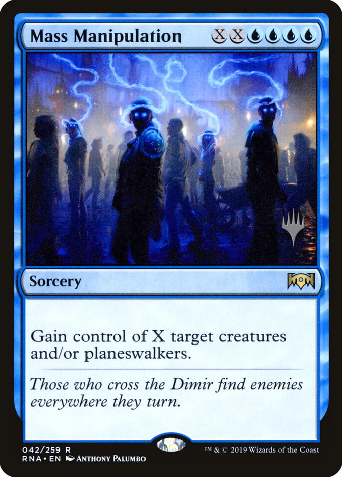 Mass Manipulation (Promo Pack) [Ravnica Allegiance Promos] | Black Swamp Games