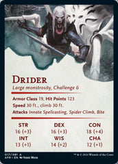 Drider Art Card [Dungeons & Dragons: Adventures in the Forgotten Realms Art Series] | Black Swamp Games