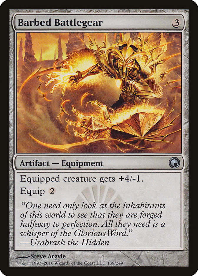 Barbed Battlegear [Scars of Mirrodin] | Black Swamp Games