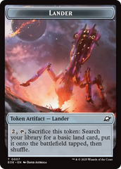 Human Soldier // Lander (0007) Doubled-Sided Token [Edge of Eternities Tokens] | Black Swamp Games