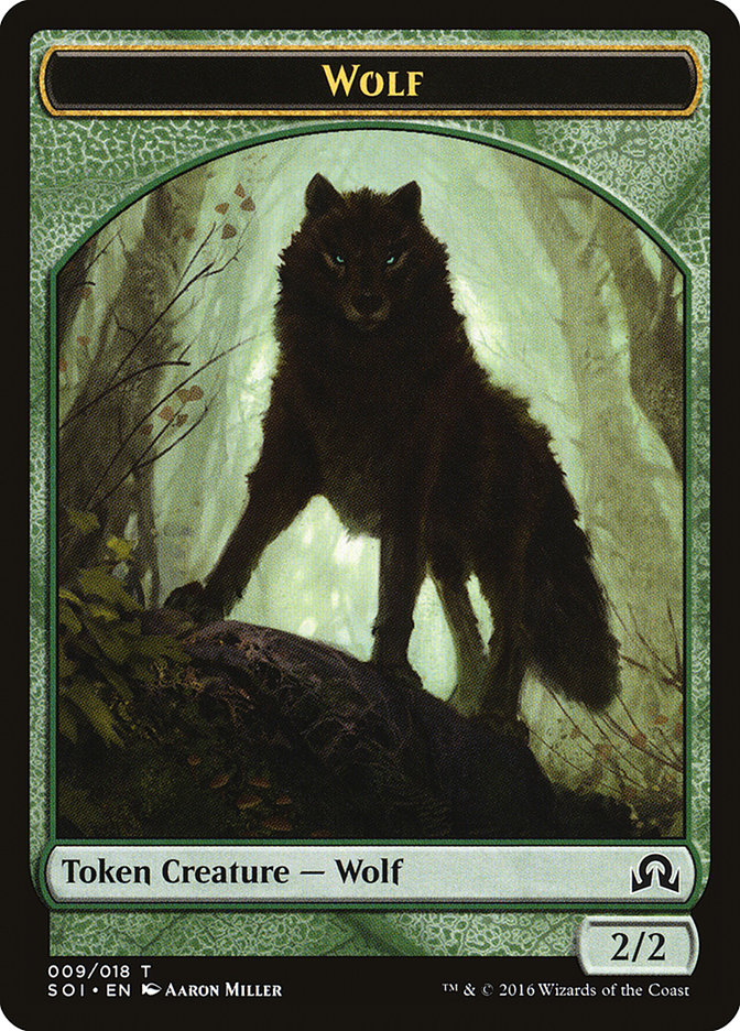 Wolf Token [Shadows over Innistrad Tokens] | Black Swamp Games