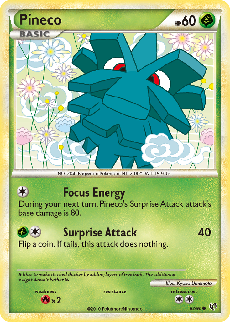 Pineco (63/90) [HeartGold & SoulSilver: Undaunted] | Black Swamp Games