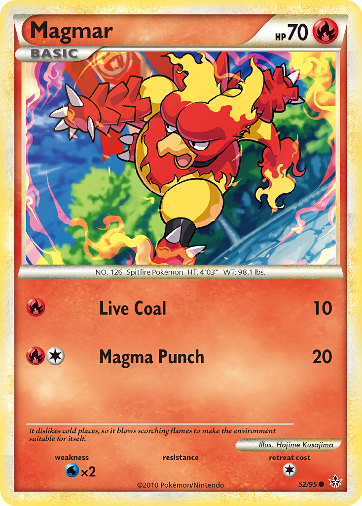 Magmar (52/95) [HeartGold & SoulSilver: Unleashed] | Black Swamp Games