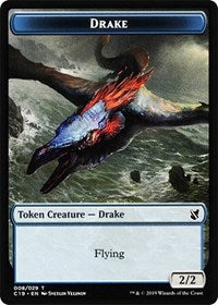 Drake // Human Double-Sided Token [Commander 2019 Tokens] | Black Swamp Games