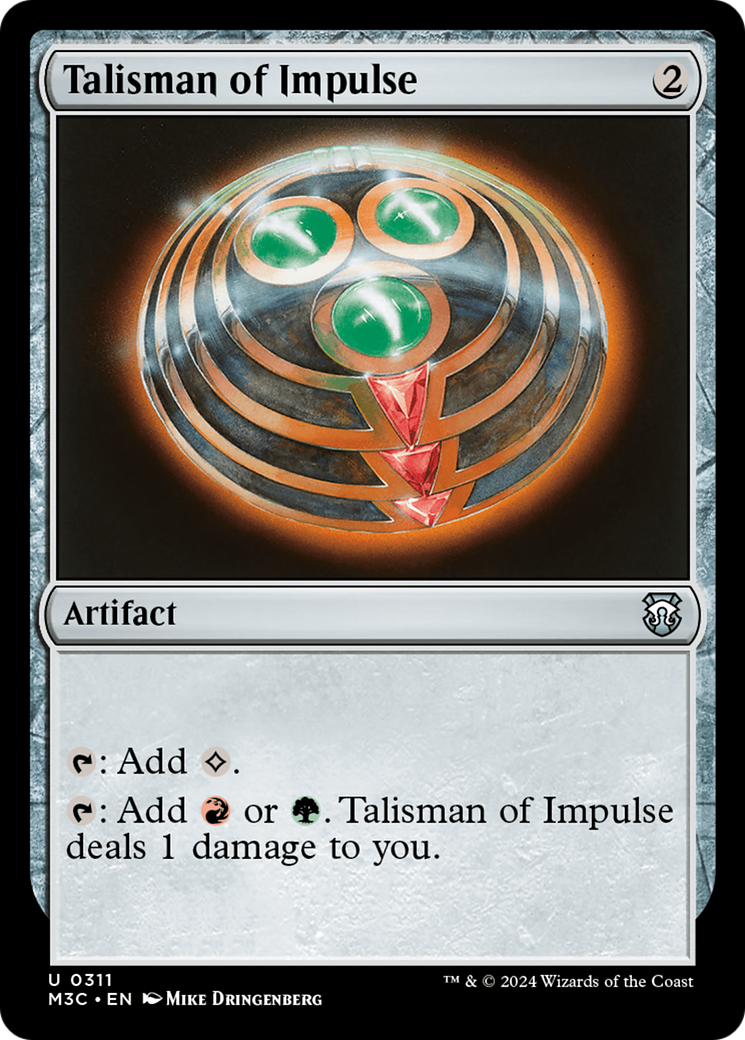 Talisman of Impulse (Ripple Foil) [Modern Horizons 3 Commander] | Black Swamp Games