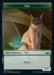 Cat // Rhino Warrior Double-Sided Token [Streets of New Capenna Tokens] | Black Swamp Games