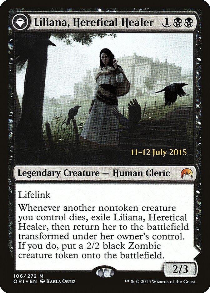 Liliana, Heretical Healer // Liliana, Defiant Necromancer [Magic Origins Prerelease Promos] | Black Swamp Games