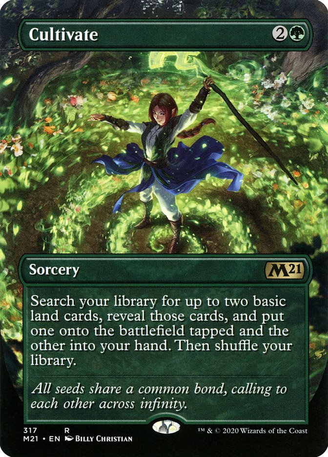 Cultivate (Borderless Alternate Art) [Core Set 2021] | Black Swamp Games