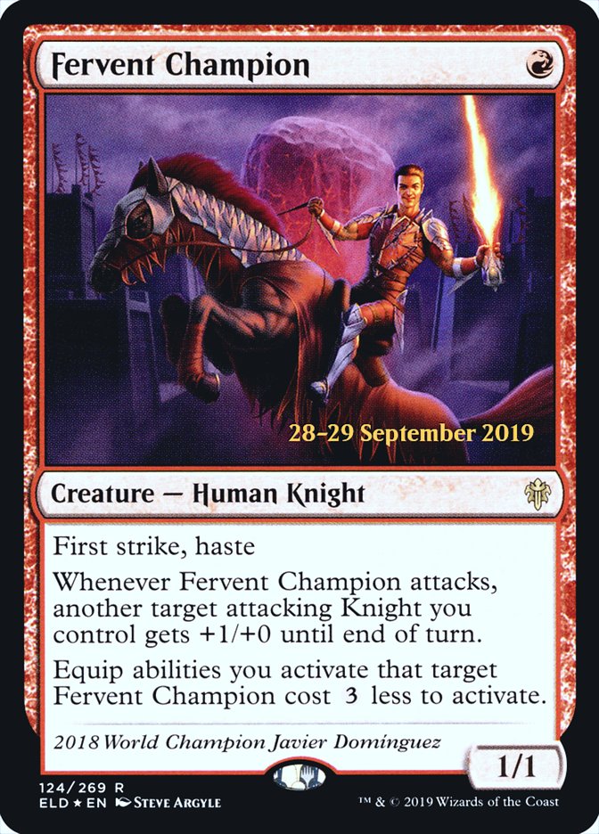 Fervent Champion [Throne of Eldraine Prerelease Promos] | Black Swamp Games