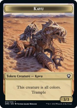 Kavu // Bear Double-Sided Token [Dominaria United Commander Tokens] | Black Swamp Games