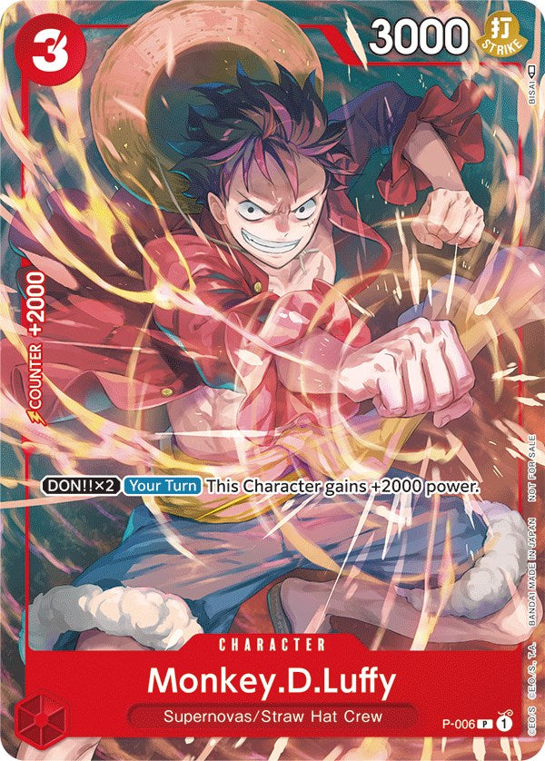 Monkey.D.Luffy (P-006) (Tournament Pack Vol. 1) [One Piece Promotion Cards] | Black Swamp Games