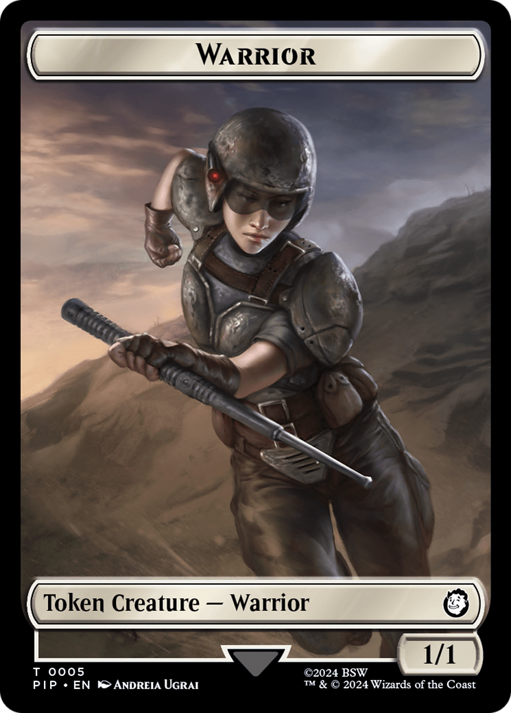 Energy Reserve // Warrior Double-Sided Token [Fallout Tokens] | Black Swamp Games