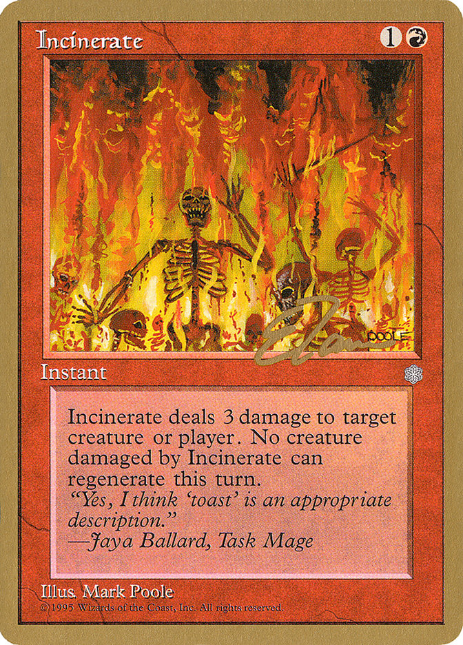 Incinerate (Eric Tam) [Pro Tour Collector Set] | Black Swamp Games