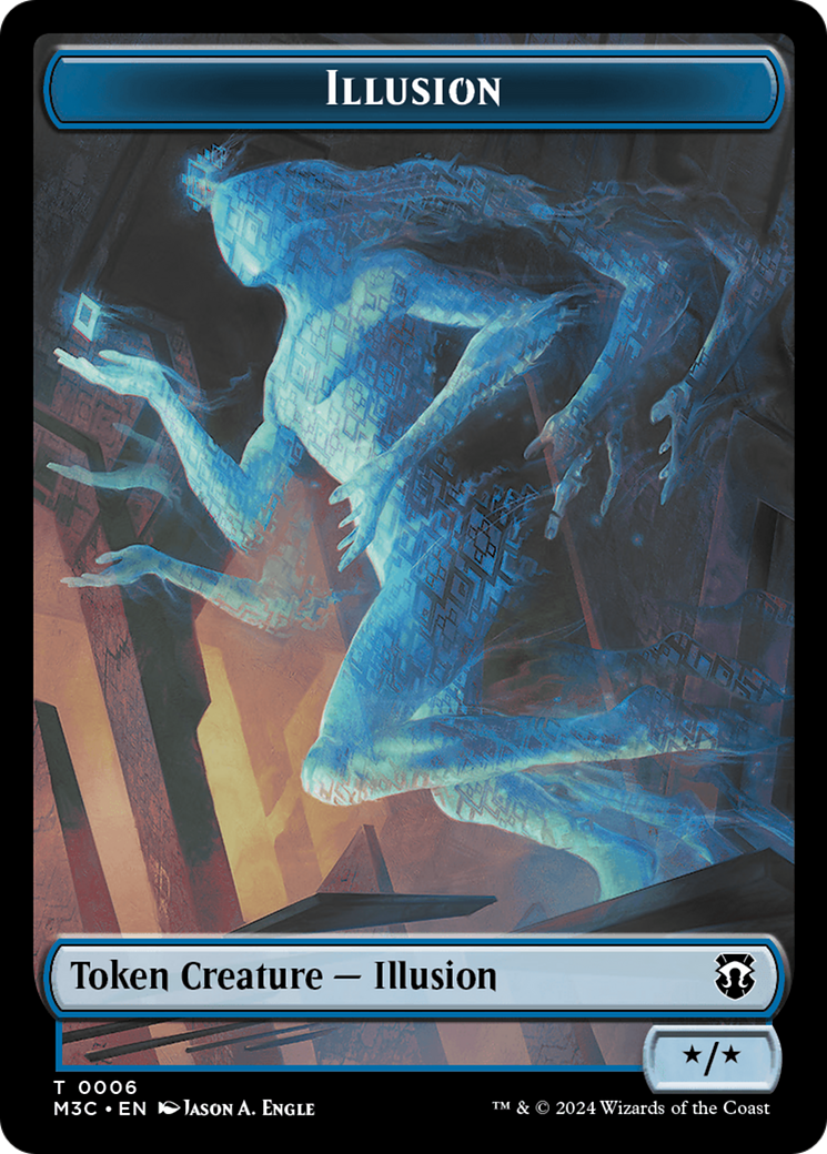 Illusion // Servo Double-Sided Token [Modern Horizons 3 Commander Tokens] | Black Swamp Games