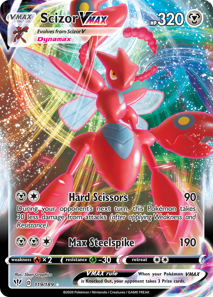 Scizor VMAX (119/189) [Sword & Shield: Darkness Ablaze] | Black Swamp Games