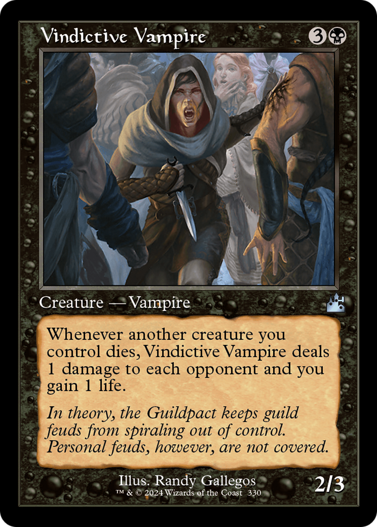 Vindictive Vampire (Retro Frame) [Ravnica Remastered] | Black Swamp Games