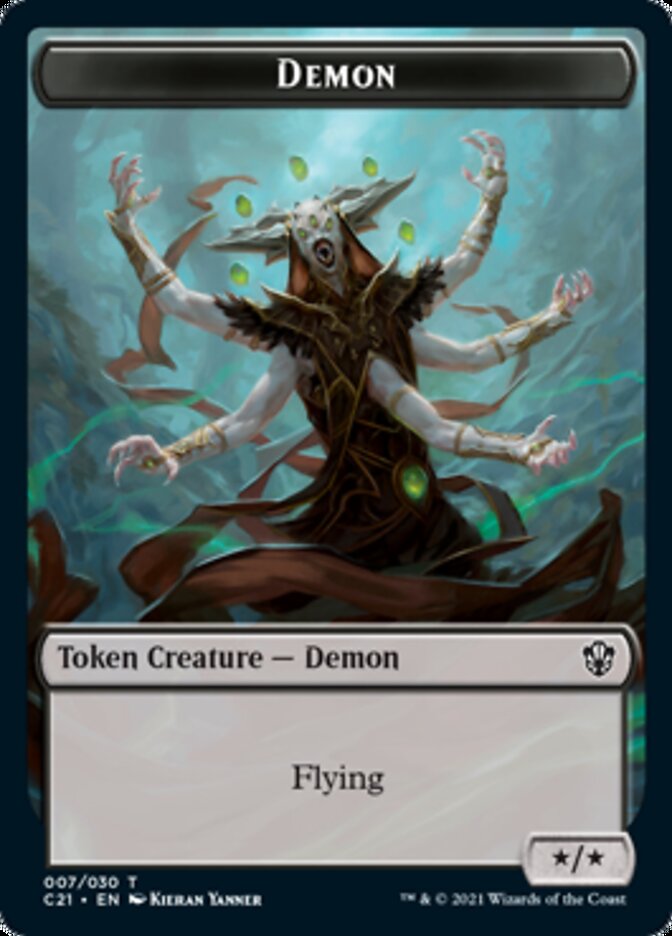 Demon // Fungus Beast Double-Sided Token [Commander 2021 Tokens] | Black Swamp Games