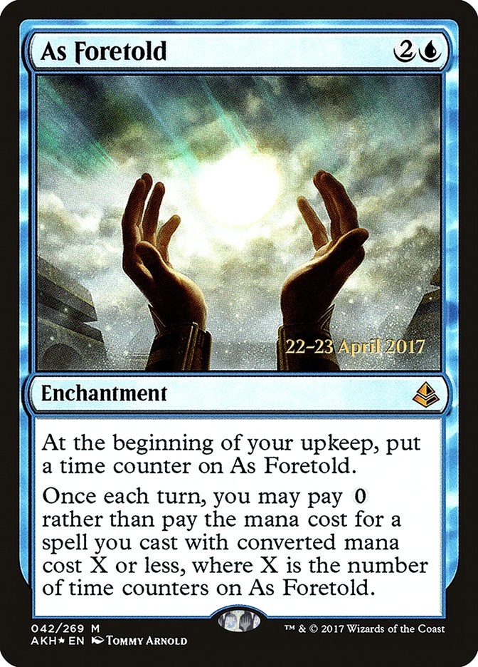 As Foretold [Amonkhet Prerelease Promos] | Black Swamp Games