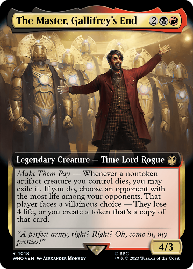 The Master, Gallifrey's End (Extended Art) (Surge Foil) [Doctor Who] | Black Swamp Games