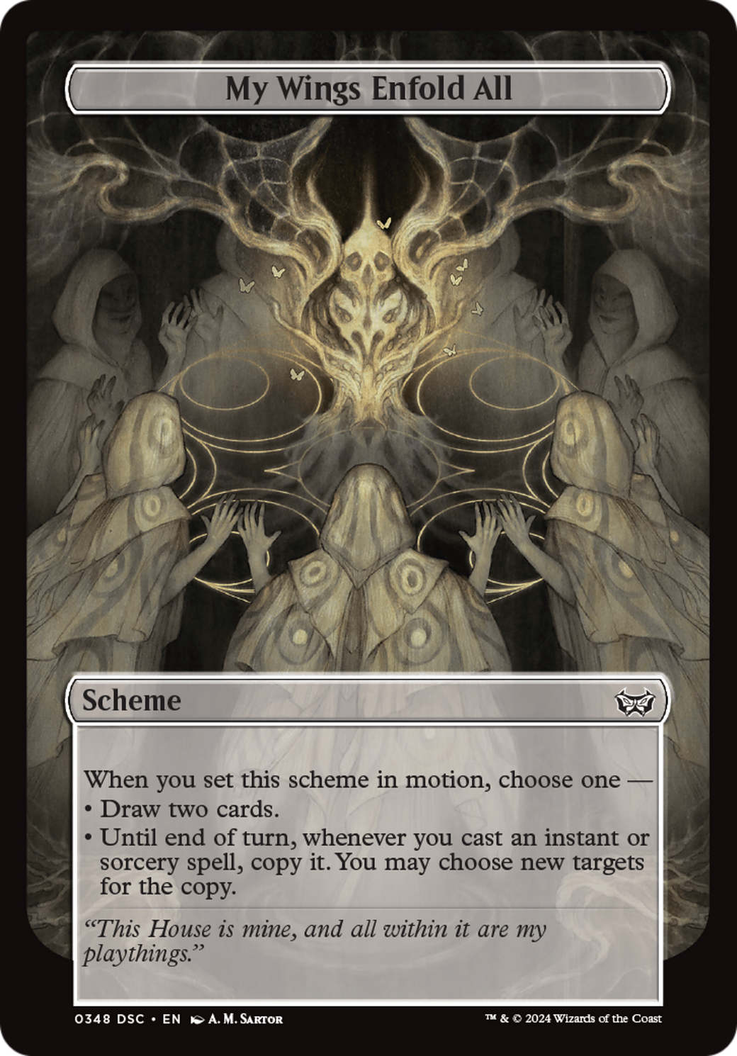My Wings Enfold All (Full Art) [Duskmourn: Archenemy] | Black Swamp Games