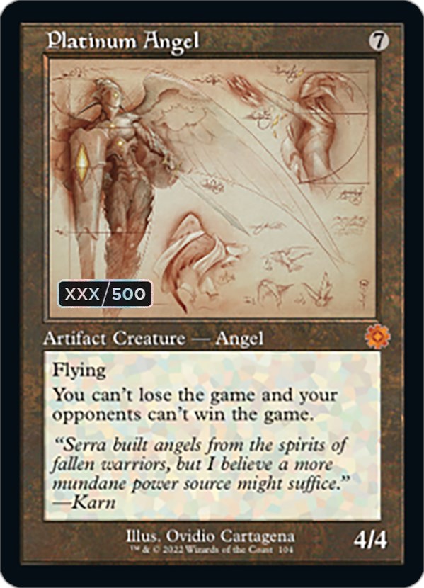 Platinum Angel (Retro Schematic) (Serialized) [The Brothers' War Retro Artifacts] | Black Swamp Games