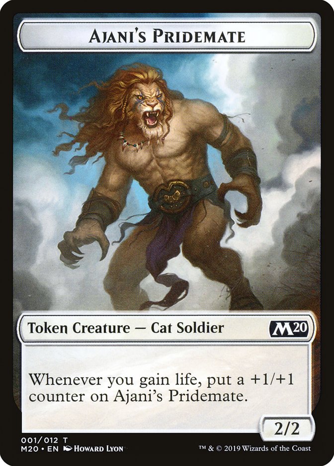 Ajani's Pridemate Token [Core Set 2020 Tokens] | Black Swamp Games