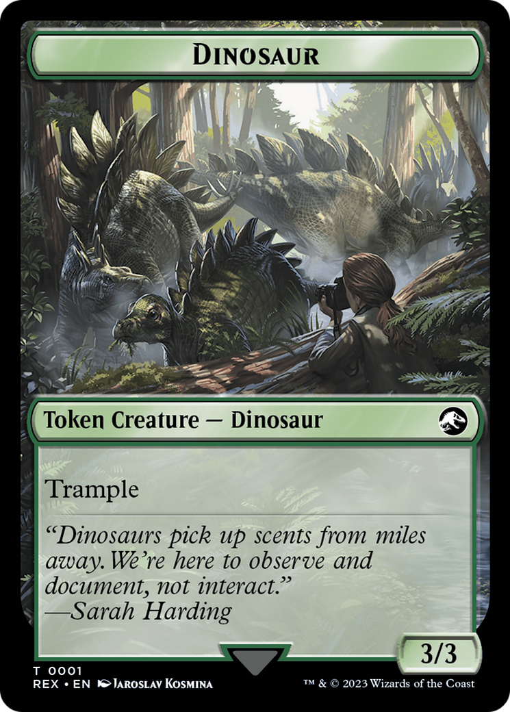 Gnome // Dinosaur (0001) Double-Sided Token [The Lost Caverns of Ixalan Tokens] | Black Swamp Games