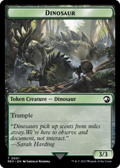 Fungus Dinosaur // Dinosaur (0001) Double-Sided Token [The Lost Caverns of Ixalan Tokens] | Black Swamp Games