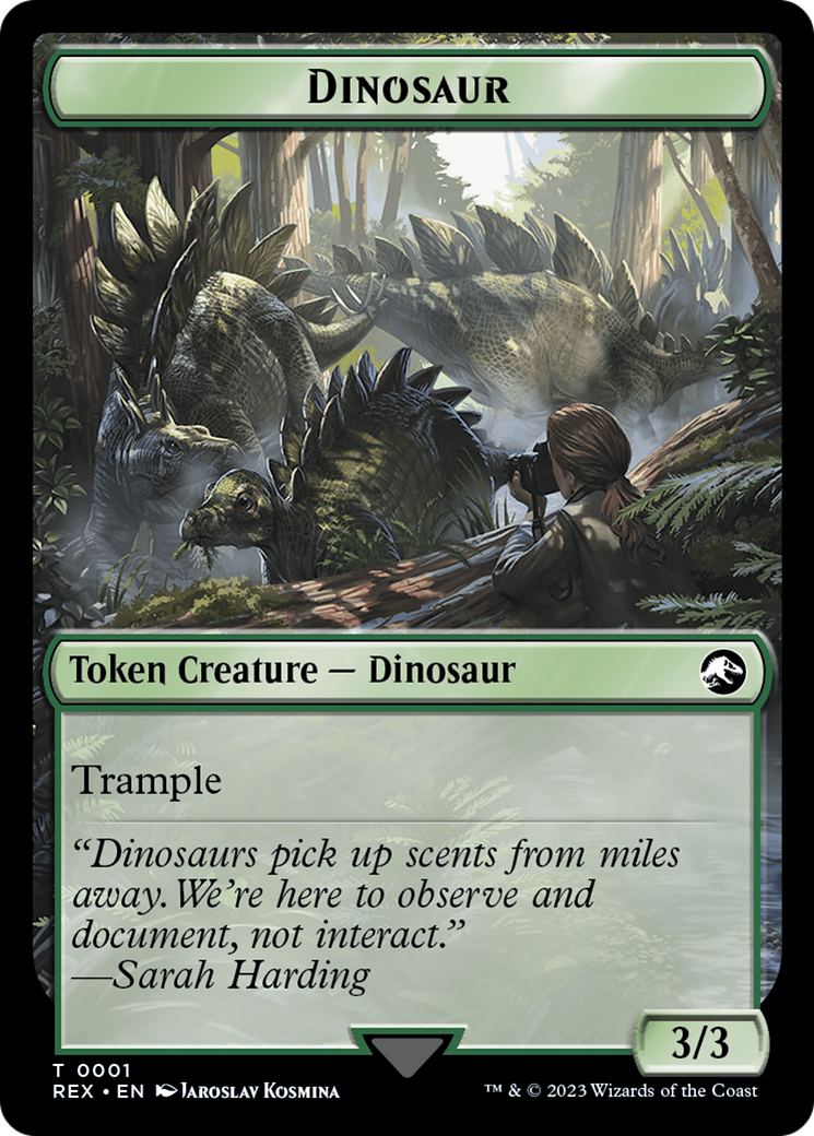 Copy // Dinosaur (0001) Double-Sided Token [The Lost Caverns of Ixalan Tokens] | Black Swamp Games