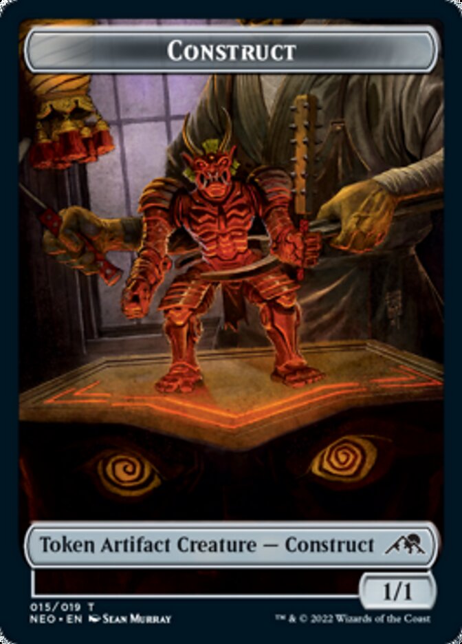 Spirit (002) // Construct (015) Double-Sided Token [Kamigawa: Neon Dynasty Tokens] | Black Swamp Games