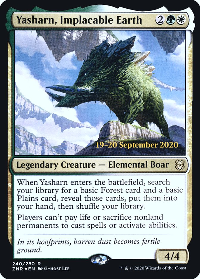 Yasharn, Implacable Earth [Zendikar Rising Prerelease Promos] | Black Swamp Games