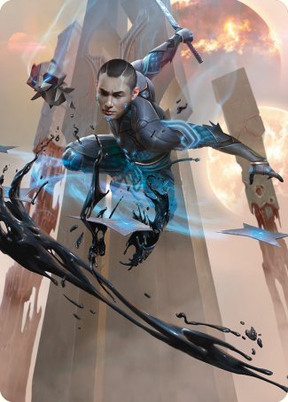 Kaito, Dancing Shadow Art Card [Phyrexia: All Will Be One Art Series] | Black Swamp Games