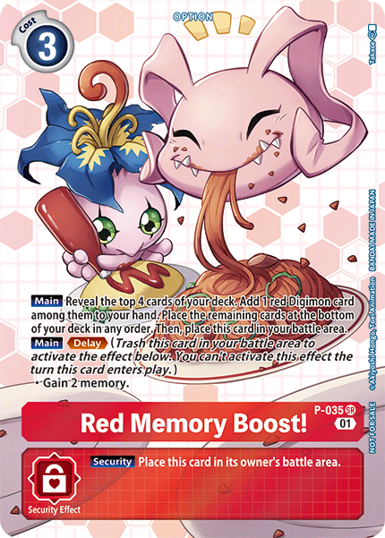 Red Memory Boost! [P-035] (Box Promotion Pack - Next Adventure) [Promotional Cards] | Black Swamp Games