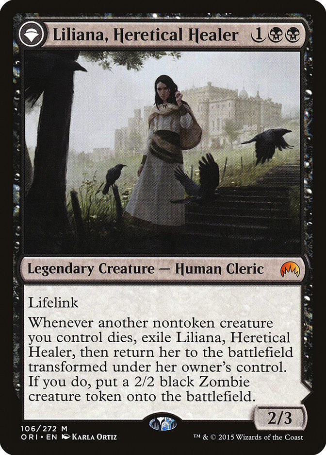 Liliana, Heretical Healer // Liliana, Defiant Necromancer [Magic Origins] | Black Swamp Games
