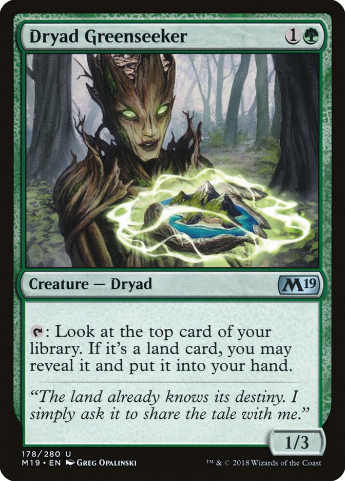 Dryad Greenseeker [Core Set 2019] | Black Swamp Games