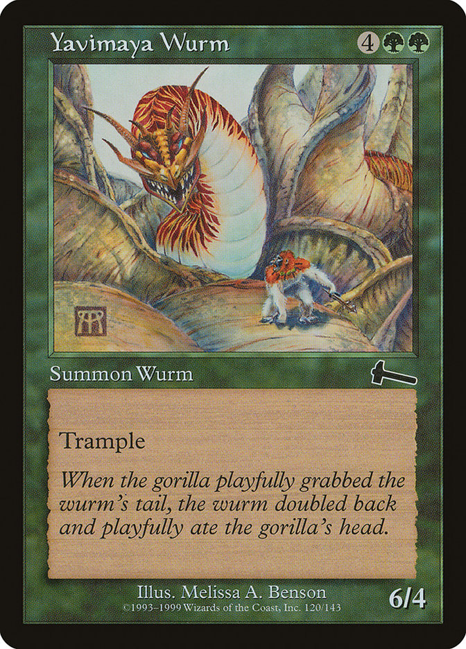 Yavimaya Wurm [Urza's Legacy] | Black Swamp Games