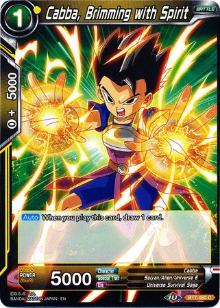 Cabba, Brimming with Spirit (BT7-082) [Assault of the Saiyans] | Black Swamp Games