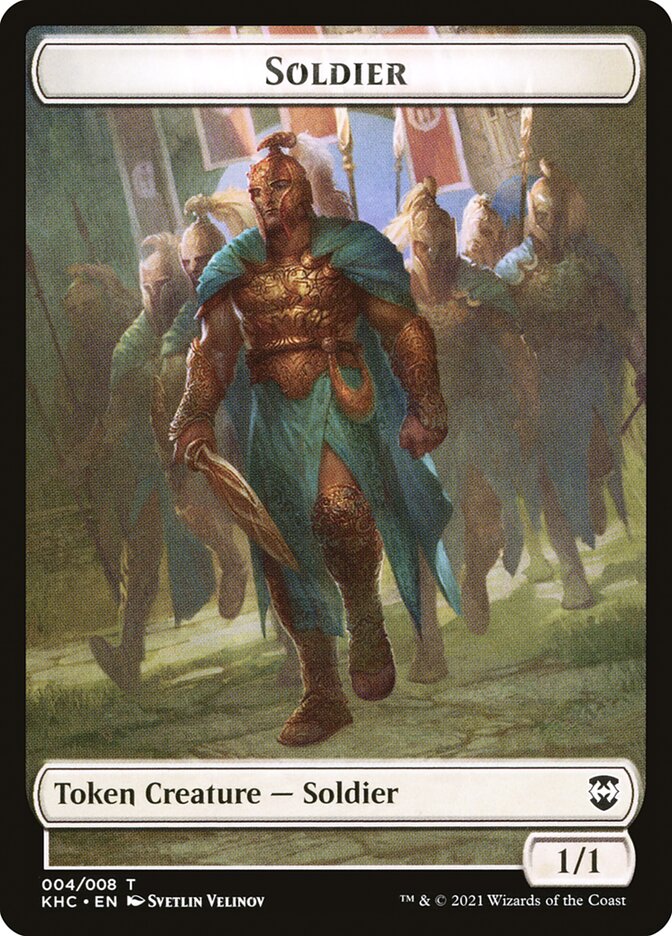 Bird (005) // Soldier Double-Sided Token [Kaldheim Commander Tokens] | Black Swamp Games