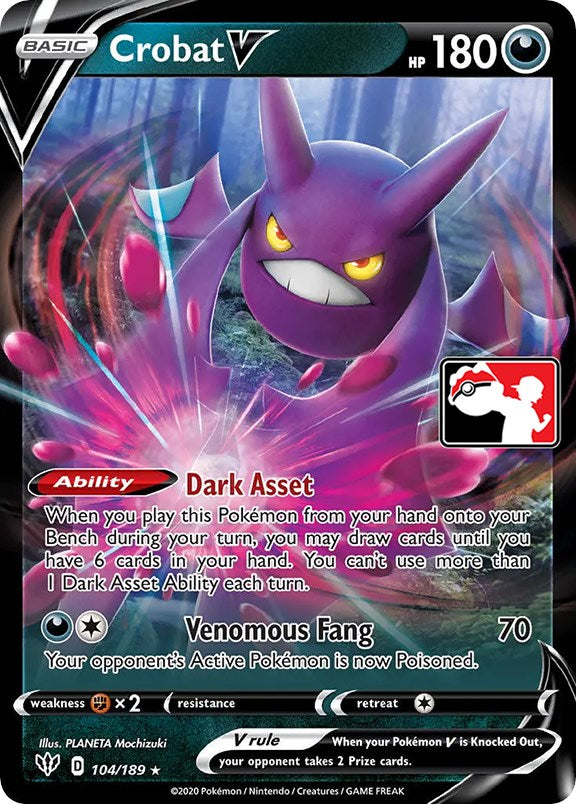 Crobat V (104/189) [Prize Pack Series One] | Black Swamp Games