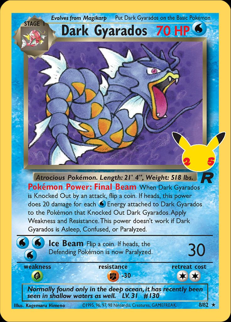 Dark Gyarados (8/82) [Celebrations: 25th Anniversary - Classic Collection] | Black Swamp Games