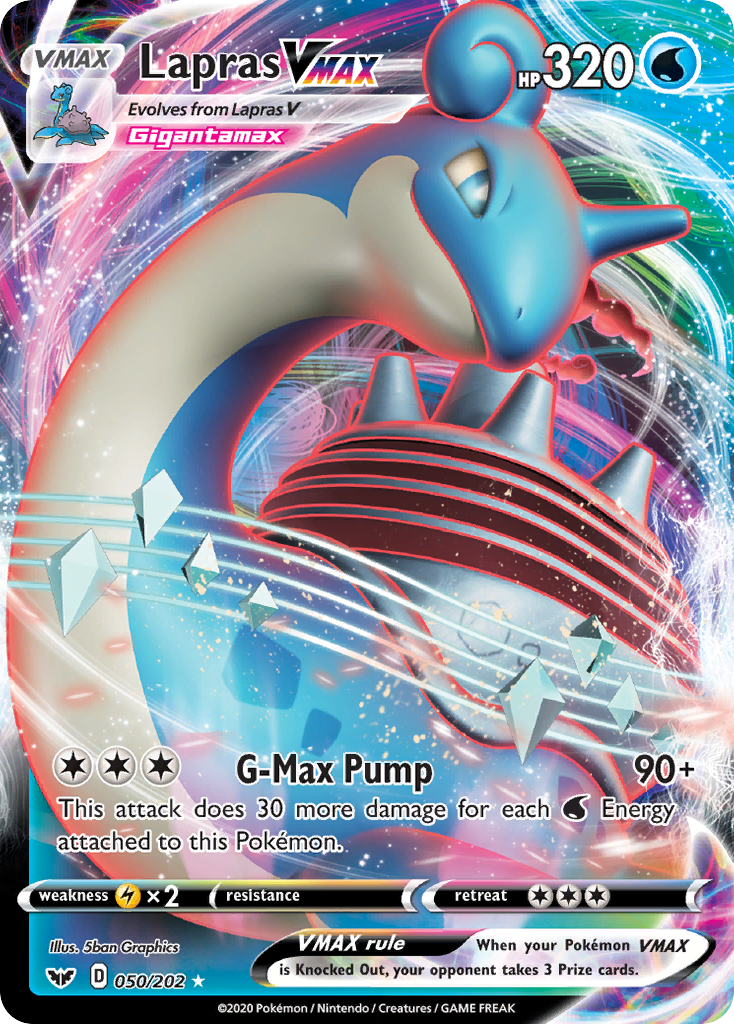 Lapras VMAX (050/202) [Sword & Shield: Base Set] | Black Swamp Games