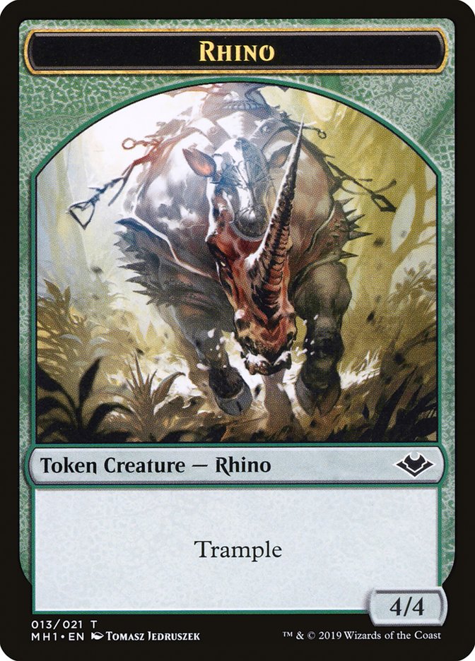 Rhino Token [Modern Horizons Tokens] | Black Swamp Games